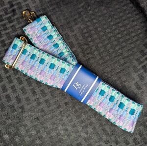 GS Greens, Blues And Lavender Adjustable Guitar Strap.